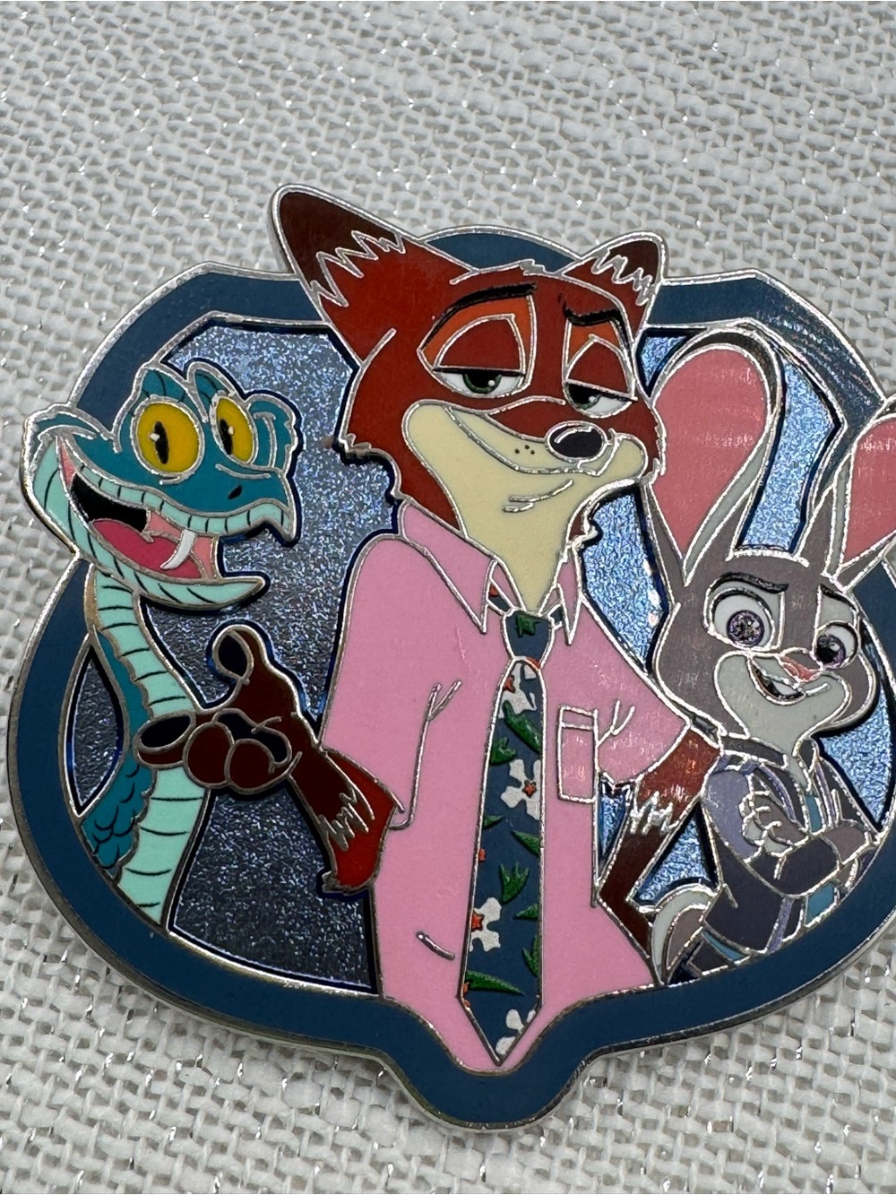 Disney Zootopia Nick Wilde Judy Hopps and Gary D’Snake Enamel Pin